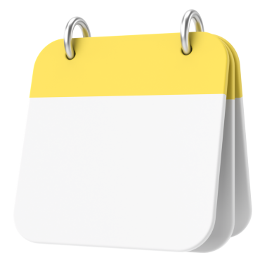 Boş takvim. Üç boyutlu takvim. 3B illüstrasyon.