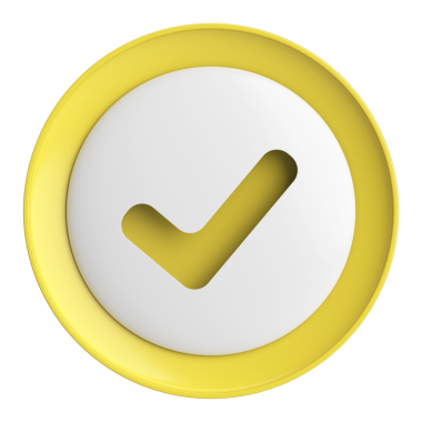 3 boyutlu onay kutusu. İşaretle. 3B illüstrasyon.