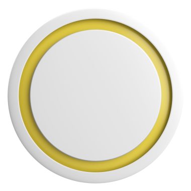 Üç boyutlu daire düğmesi. Boş tuş. 3B illüstrasyon.