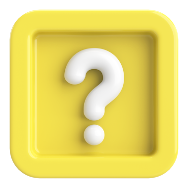 Soru işareti işareti. 3B illüstrasyon.