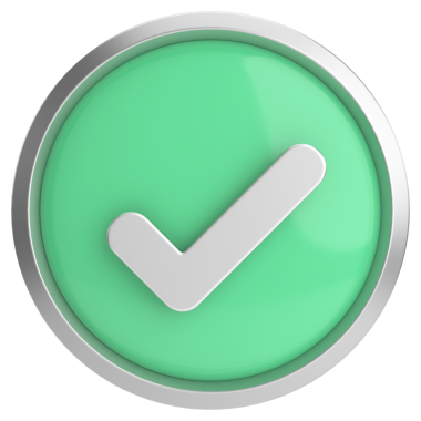 3 boyutlu onay kutusu. İşaretle. 3B illüstrasyon.