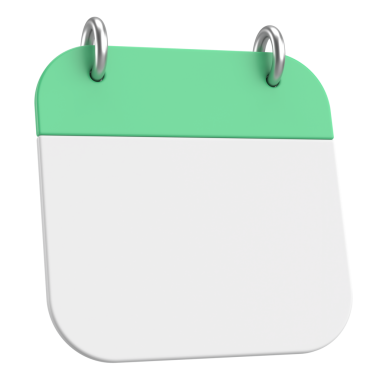 Boş takvim. Üç boyutlu takvim. 3B illüstrasyon.