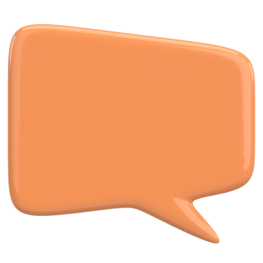 Konuşma balonu. Mesaj kutusu. 3B illüstrasyon.