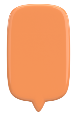 Konuşma balonu. Mesaj kutusu. 3B illüstrasyon.