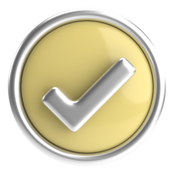 3 boyutlu onay kutusu. İşaretle. 3B illüstrasyon.