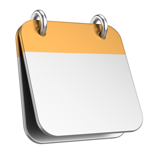 Boş takvim. Üç boyutlu takvim. 3B illüstrasyon.