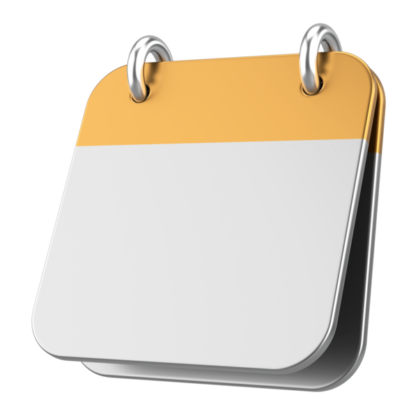 Boş takvim. Üç boyutlu takvim. 3B illüstrasyon.