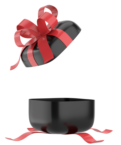 Hediye Kutusu açıldı. Üç boyutlu hediye kutusu. 3B illüstrasyon.