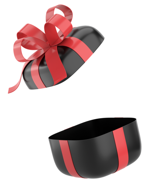 Hediye Kutusu açıldı. Üç boyutlu hediye kutusu. 3B illüstrasyon.