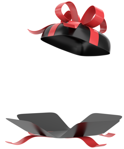 Hediye Kutusu açıldı. Üç boyutlu hediye kutusu. 3B illüstrasyon.