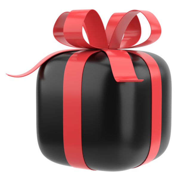 Kara Cuma için 3 boyutlu hediye kutusu. 3B illüstrasyon.