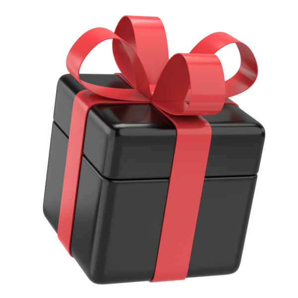 Kara Cuma için 3 boyutlu hediye kutusu. 3B illüstrasyon.