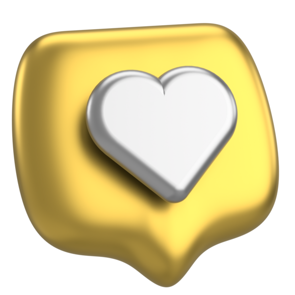 İkon gibi. Düğme gibi. 3B illüstrasyon.