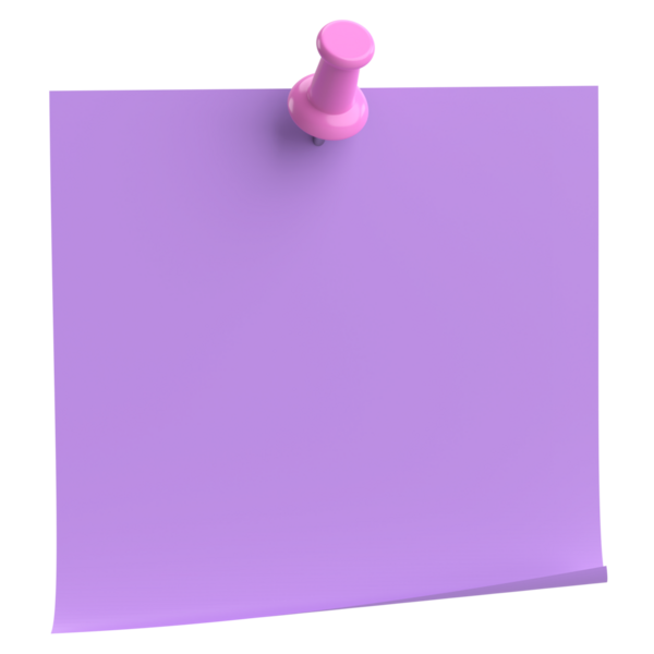 Üç boyutlu not kağıdı. Yapışkan bir not. 3B illüstrasyon.