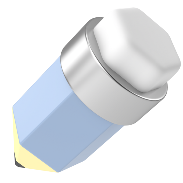 Üç boyutlu kalem. Üç boyutlu illüstrasyon. 3B görüntüleme.