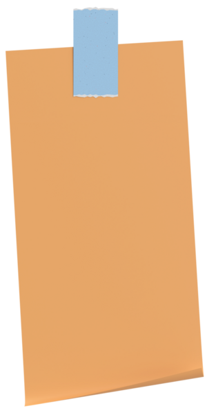 Üç boyutlu not kağıdı. Yapışkan bir not. 3B illüstrasyon.