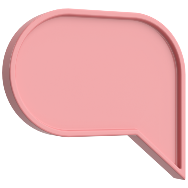 Konuşma balonu. Sohbet balonu. 3B illüstrasyon.