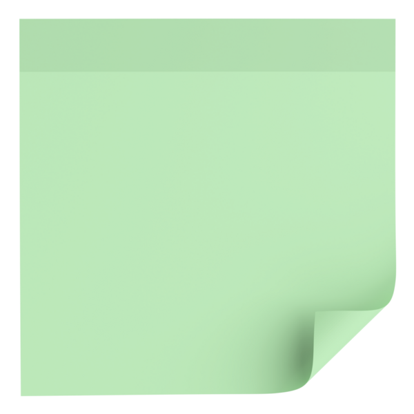 Üç boyutlu not kağıdı. Yapışkan bir not. 3B illüstrasyon.