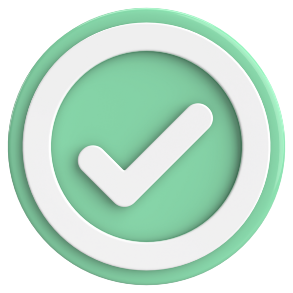 3 boyutlu onay kutusu. İşaretle. 3B illüstrasyon.