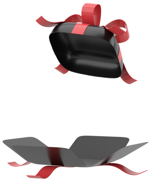 Hediye Kutusu açıldı. Üç boyutlu hediye kutusu. 3B illüstrasyon.