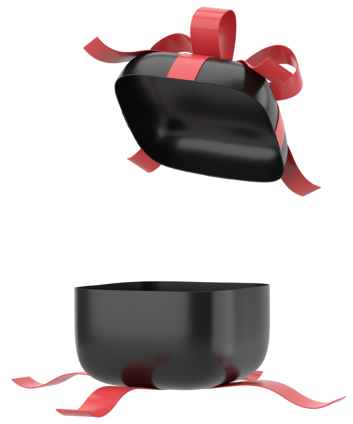 Hediye Kutusu açıldı. Üç boyutlu hediye kutusu. 3B illüstrasyon.