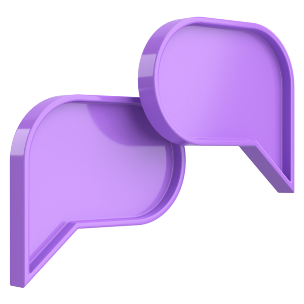 Konuşma balonu. Sohbet balonu. 3B illüstrasyon.