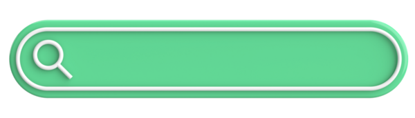 Arama alanı. Arama barı. 3B illüstrasyon.