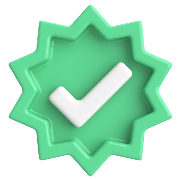 3 boyutlu onay kutusu. İşaretle. 3B illüstrasyon.