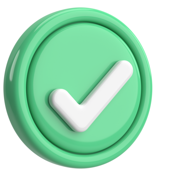 3 boyutlu onay kutusu. İşaretle. 3B illüstrasyon.