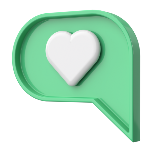 İkon gibi. Sohbet balonu. 3B illüstrasyon.