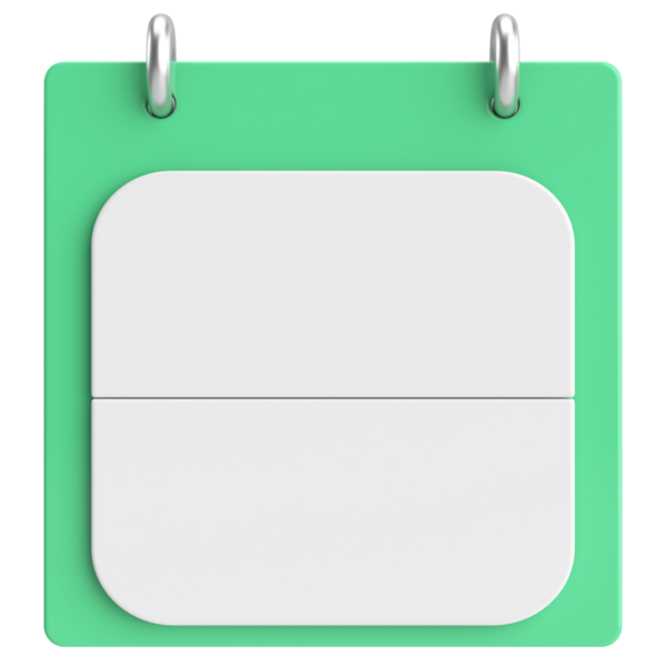 Boş takvim. Üç boyutlu takvim. 3B illüstrasyon.