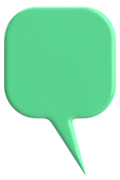 Konuşma balonu. Sohbet balonu. 3B illüstrasyon.