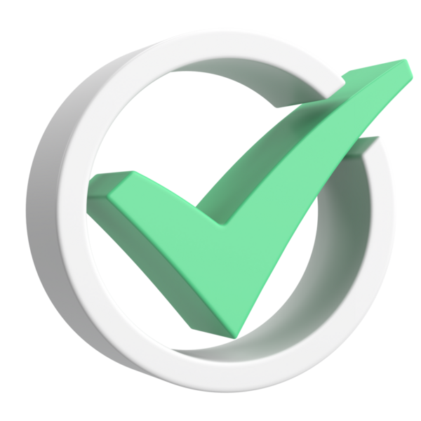 3 boyutlu onay kutusu. İşaretle. 3B illüstrasyon.