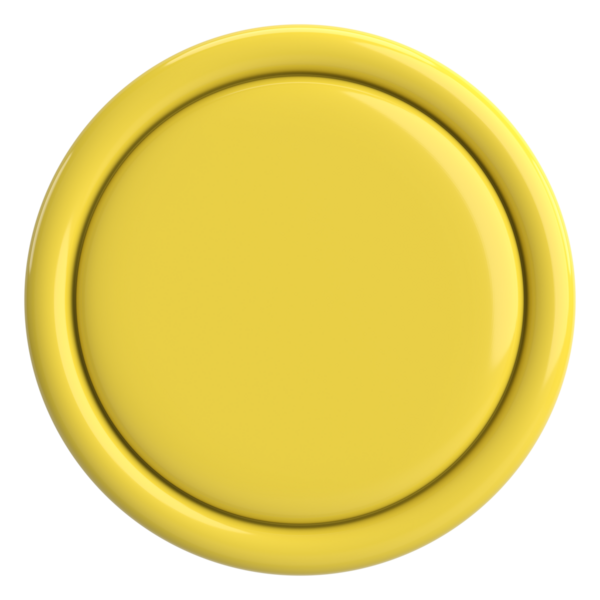 Üç boyutlu daire düğmesi. Boş tuş. 3B illüstrasyon.