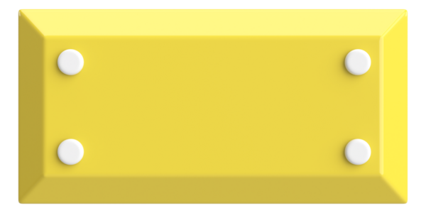 Üç boyutlu düğme. Boş tuş. 3B illüstrasyon.