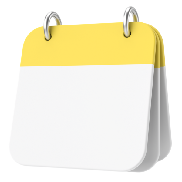 Boş takvim. Üç boyutlu takvim. 3B illüstrasyon.