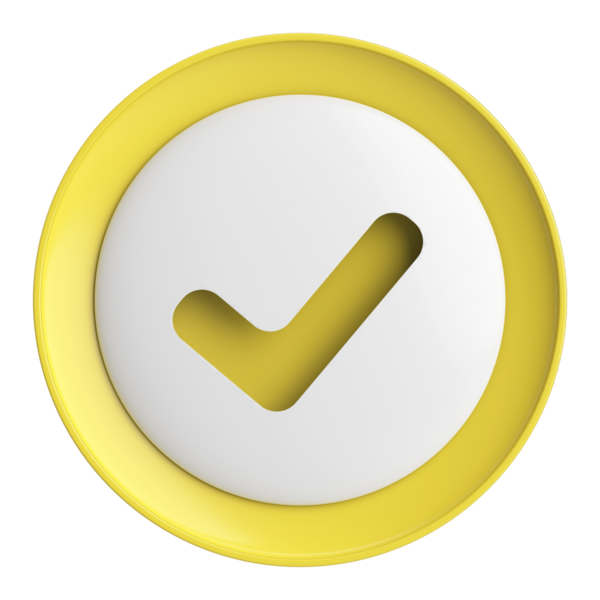 3 boyutlu onay kutusu. İşaretle. 3B illüstrasyon.