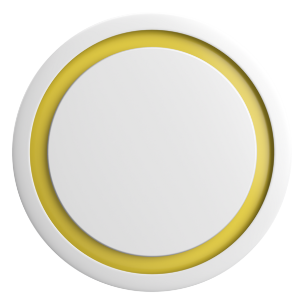 Üç boyutlu daire düğmesi. Boş tuş. 3B illüstrasyon.