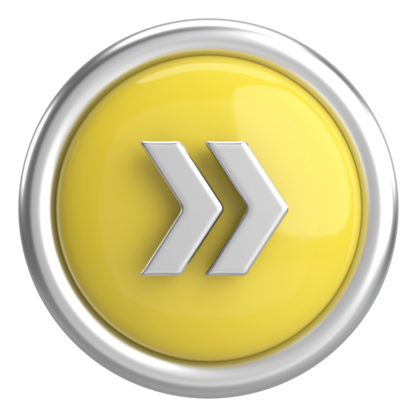 Sonraki düğme. Devam et düğmesi. 3B illüstrasyon.