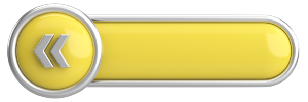 Önceki düğme. Arka düğme. 3B illüstrasyon.