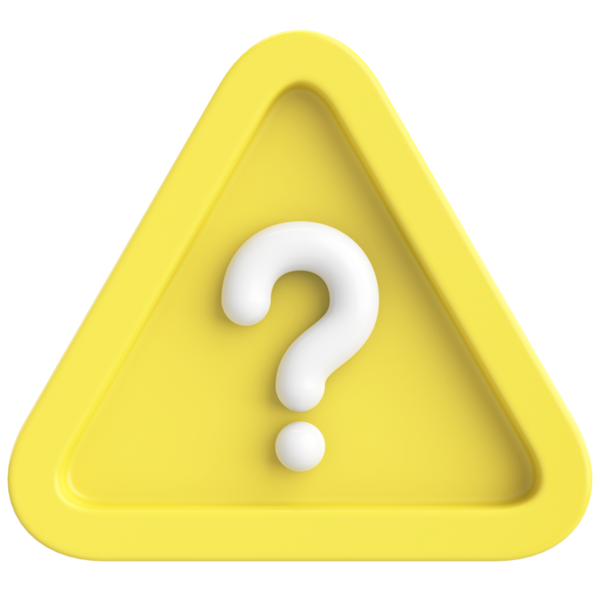 Soru işareti işareti. 3B illüstrasyon.