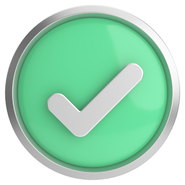 3 boyutlu onay kutusu. İşaretle. 3B illüstrasyon.