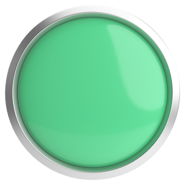 Üç boyutlu daire düğmesi. Boş tuş. 3B illüstrasyon.