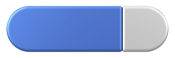 Üç boyutlu düğme. Boş tuş. 3B illüstrasyon.