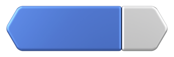 Üç boyutlu düğme. Boş tuş. 3B illüstrasyon.