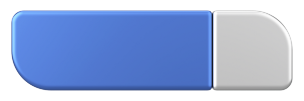 Üç boyutlu düğme. Boş tuş. 3B illüstrasyon.