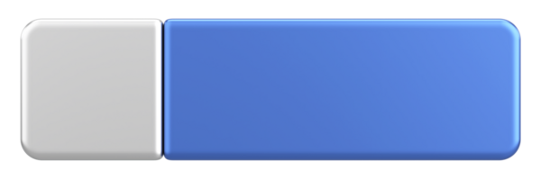 Üç boyutlu düğme. Boş tuş. 3B illüstrasyon.