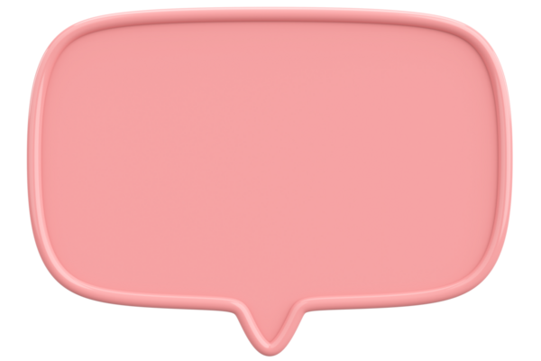 Konuşma balonu. Mesaj kutusu. 3B illüstrasyon.