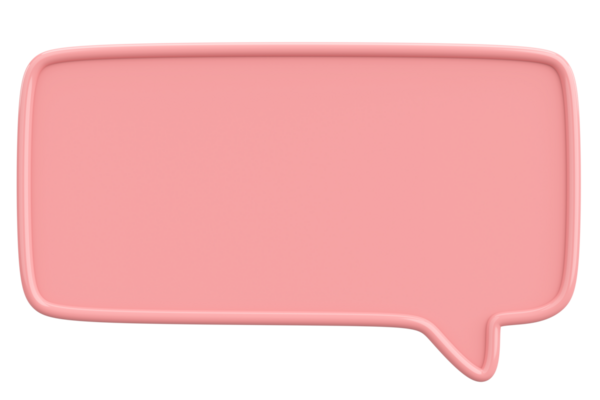 Konuşma balonu. Mesaj kutusu. 3B illüstrasyon.