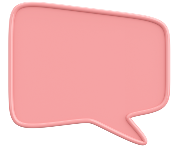 Konuşma balonu. Mesaj kutusu. 3B illüstrasyon.